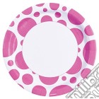 Amscan: Solid Colour Dots Pink - 8 Piatti 23 Cm giochi