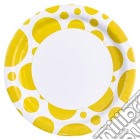 Amscan: Solid Colour Dots Yellow - 8 Piatto 23 Cm giochi