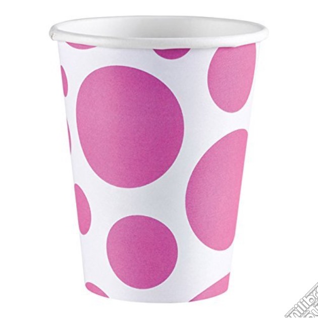 Solid Colour Dots Pink - 8 Bicchieri 200Ml gioco di Giocoplast