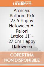 Amscan: Balloon: Pk6 27.5 Happy Halloween H. Palloni Lattice 11
