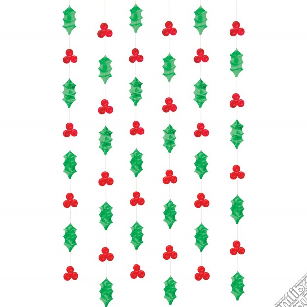 6 Holly String Decorations Christmas 2.1 M gioco