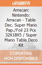Amscan: Nintendo: Amscan - Table Dec. Super Mario Pap./Foil 23 Pcs 32X18X5 / Super Mario Table Deco Kit gioco