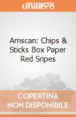 Amscan: Chips & Sticks Box Paper Red Sripes gioco