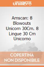 Amscan: 8 Blowouts Unicorn 30Cm. 8 Lingue 30 Cm Unicorno gioco