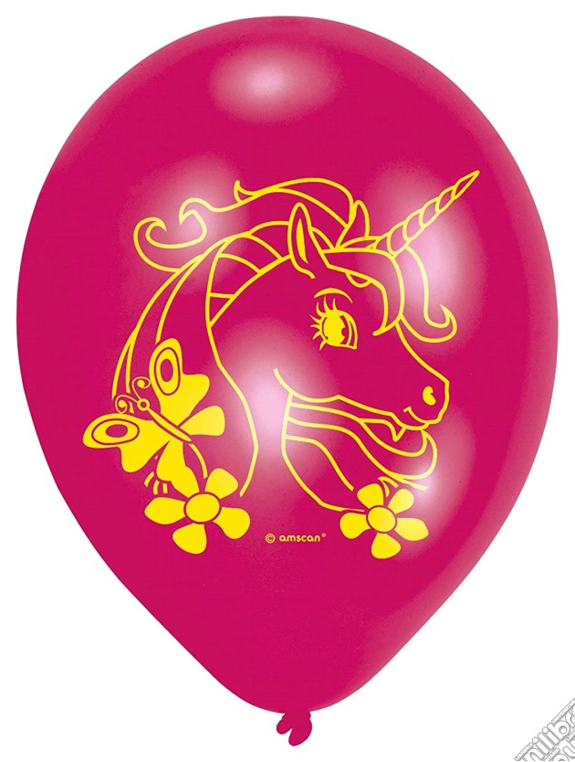 Ballonnen Unicorn 6 Stuks gioco