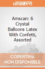 Amscan: 6 Crystal Balloons Latex With Confetti, Assorted gioco