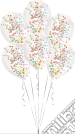 Amscan: 6 Crystal Balloons Latex With Confetti, Assorted giochi