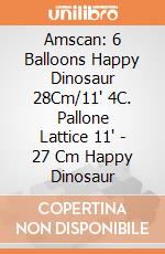 Amscan: 6 Balloons Happy Dinosaur 28Cm/11