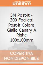 3M Post-it - 300 Foglietti Post-it Colore Giallo Canary A Righe 100x100mm gioco di 3M