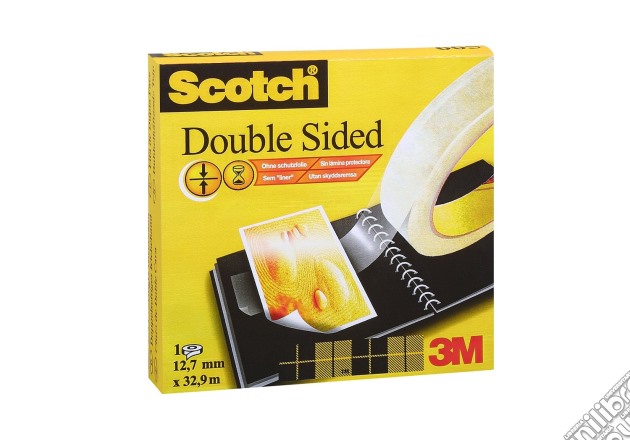 3M: Post-it - Nastro Biadesivo Scotch Permanente Senza Liner 12mmx33m gioco di 3M