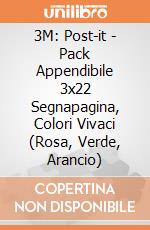 3M: Post-it - Pack Appendibile 3x22 Segnapagina, Colori Vivaci (Rosa, Verde, Arancio) gioco di 3M