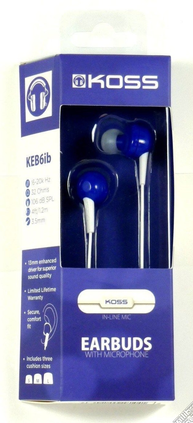 Keb6I Blu Koss - Auricolare In Ear Con Microfono gioco