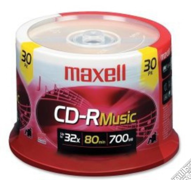Maxell: Cd-R 80 Gold Rec'd Music Cd's-30Pk Spindle gioco