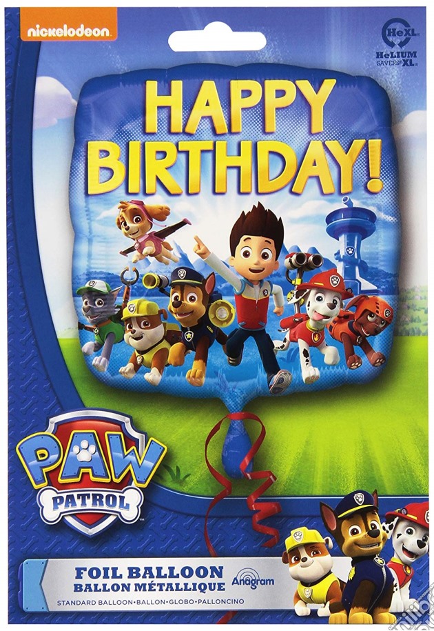 Anagram: Folieballon Paw Patrol Happy Birthday 43 gioco di Witbaard