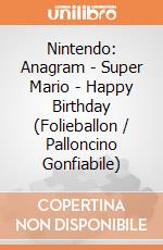 Nintendo: Anagram - Super Mario - Happy Birthday (Folieballon / Palloncino Gonfiabile)