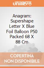 Anagram: Supershape Letter X Blue Foil Balloon P50 Packed 68 X 88 Cm gioco