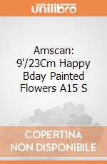 Amscan: 9'/23Cm Happy Bday Painted Flowers A15 S giochi