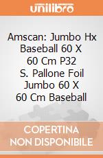 Amscan: Jumbo Hx Baseball 60 X 60 Cm P32 S. Pallone Foil Jumbo 60 X 60 Cm Baseball giochi