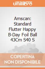 Amscan: Standard Flutter Happy B-Day Foil Ball 43Cm S40 S giochi