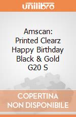 Amscan: Printed Clearz Happy Birthday Black & Gold G20 S giochi