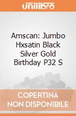 Amscan: Jumbo Hxsatin Black Silver Gold Birthday P32 S giochi