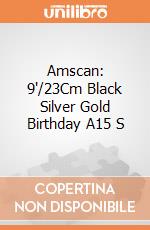 Amscan: 9'/23Cm Black Silver Gold Birthday A15 S giochi
