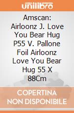 Amscan: Airloonz J. Love You Bear Hug P55 V. Pallone Foil Airloonz Love You Bear Hug 55 X 88Cm giochi