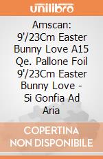 Amscan: 9'/23Cm Easter Bunny Love A15 Qe. Pallone Foil 9'/23Cm Easter Bunny Love - Si Gonfia Ad Aria giochi