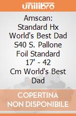 Amscan: Standard Hx World's Best Dad S40 S. Pallone Foil Standard 17' - 42 Cm World's Best Dad giochi