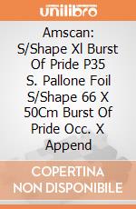 Amscan: S/Shape Xl Burst Of Pride P35 S. Pallone Foil S/Shape 66 X 50Cm Burst Of Pride Occ. X Append giochi
