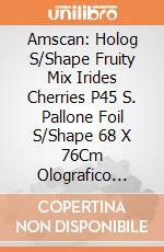Amscan: Holog S/Shape Fruity Mix Irides Cherries P45 S. Pallone Foil S/Shape 68 X 76Cm Olografico Irid. Fragola Occ. X Append giochi