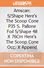 Amscan: S/Shape Here's The Scoop Cone P35 S. Pallone Foil S/Shape 48 X 76Cm Here's The Scoop Cone Occ. X Append giochi