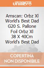 Amscan: Orbz Xl World's Best Dad G20 S. Pallone Foil Orbz Xl 38 X 40Cm World's Best Dad giochi