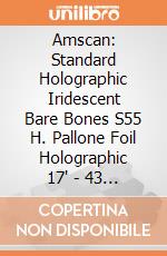 Amscan: Standard Holographic Iridescent Bare Bones S55 H. Pallone Foil Holographic 17' - 43 Cm Iridescent Bare Bones giochi