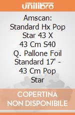 Amscan: Standard Hx Pop Star 43 X 43 Cm S40 Q. Pallone Foil Standard 17' - 43 Cm Pop Star giochi