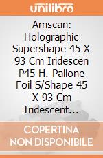 Amscan: Holographic Supershape 45 X 93 Cm Iridescen P45 H. Pallone Foil S/Shape 45 X 93 Cm Iridescent Bare Bones Skeleton giochi