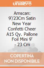 Amscan: 9'/23Cm Satin New Year Confetti Cheer A15 Qy. Pallone Foil Mini 9' - 23 Cm giochi