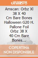 Amscan: Orbz Xl 38 X 40 Cm Bare Bones Halloween G20 H. Pallone Foil Orbz 38 X 40 Cm Bare Bones Halloween giochi