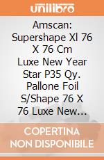 Amscan: Supershape Xl 76 X 76 Cm Luxe New Year Star P35 Qy. Pallone Foil S/Shape 76 X 76 Luxe New Year Star giochi