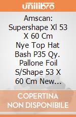 Amscan: Supershape Xl 53 X 60 Cm Nye Top Hat Bash P35 Qy. Pallone Foil S/Shape 53 X 60 Cm New Year Top Hat Bash giochi