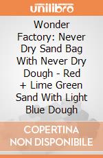 Wonder Factory: Never Dry Sand Bag With Never Dry Dough - Red + Lime Green Sand With Light Blue Dough giochi