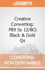 Creative Converting: Plt9 Ss 12/8Ct Black & Gold Qs gioco