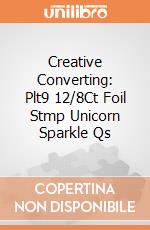 Creative Converting: Plt9 12/8Ct Foil Stmp Unicorn Sparkle Qs gioco