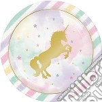 Creative Converting: Plt9 12/8Ct Foil Stmp Unicorn Sparkle Qs giochi