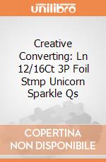 Creative Converting: Ln 12/16Ct 3P Foil Stmp Unicorn Sparkle Qs gioco