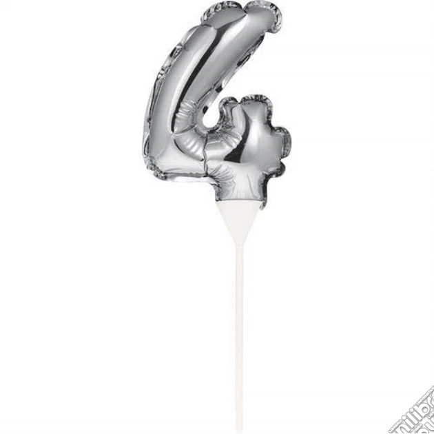 Bln Cake Topper 12/1Ct 4 Silver gioco
