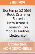Bontempi 52 5691 - Rock Drummer - Batteria Metallizzata 4 Elementi Con Modulo Partner Elettronico gioco di Bontempi