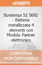 Bontempi 52 5692 - Batteria metallizzata 4 elementi con Modulo Partner elettronico gioco di Bontempi