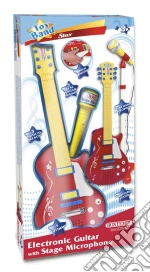 Bontempi 24 5832 - Chitarra Rock Con Microfono Da Palcoscenico Per L'Amplificazione Della Voce. 6 Corde Di Metallo Con 5 Demo Rock Al Tatto. 3 Stacch giochi