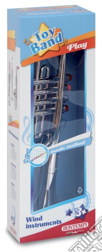 Bontempi 32 4231 - Toy Band Play - Tromba Cromata Grande A 4 Pistoni/Note Colorati giochi